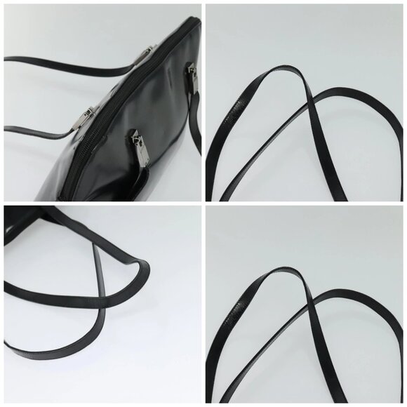 GUCCI Shoulder Bag Enamel Black Silver 002 1038 Auth ti3139 - Picture 16 of 16